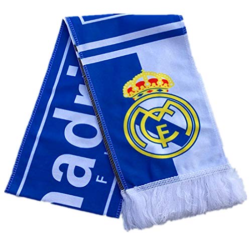 image for Sworldjs Real Madrid FC Knit Scarf Soccer Knitted Double Sided Print S