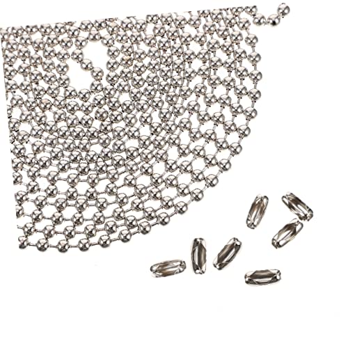 BIUDECO Curtain Bead Rope Blind Beaded Chain Cord with Metal Ball Chain for Window Treatments - Image 6