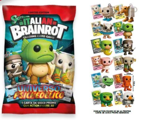 Palmitessa Personaggi Brainrot Italiani Originali Espositore 12 Bustine divertenti Tralalero Tralalala per bambini e adulti, Shark, Capuccina Ballerina Brainrot toys set