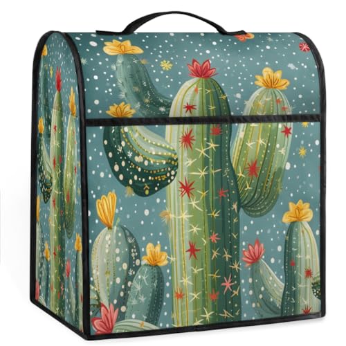 Coffee Maker Cover Cactus Theme Kitchen Appliance Covers Small Appliance Covers Blender Cover Juicer Cover Dust Covers for Kitchen Appliances with Top Handle and Pockets,Washable,B950