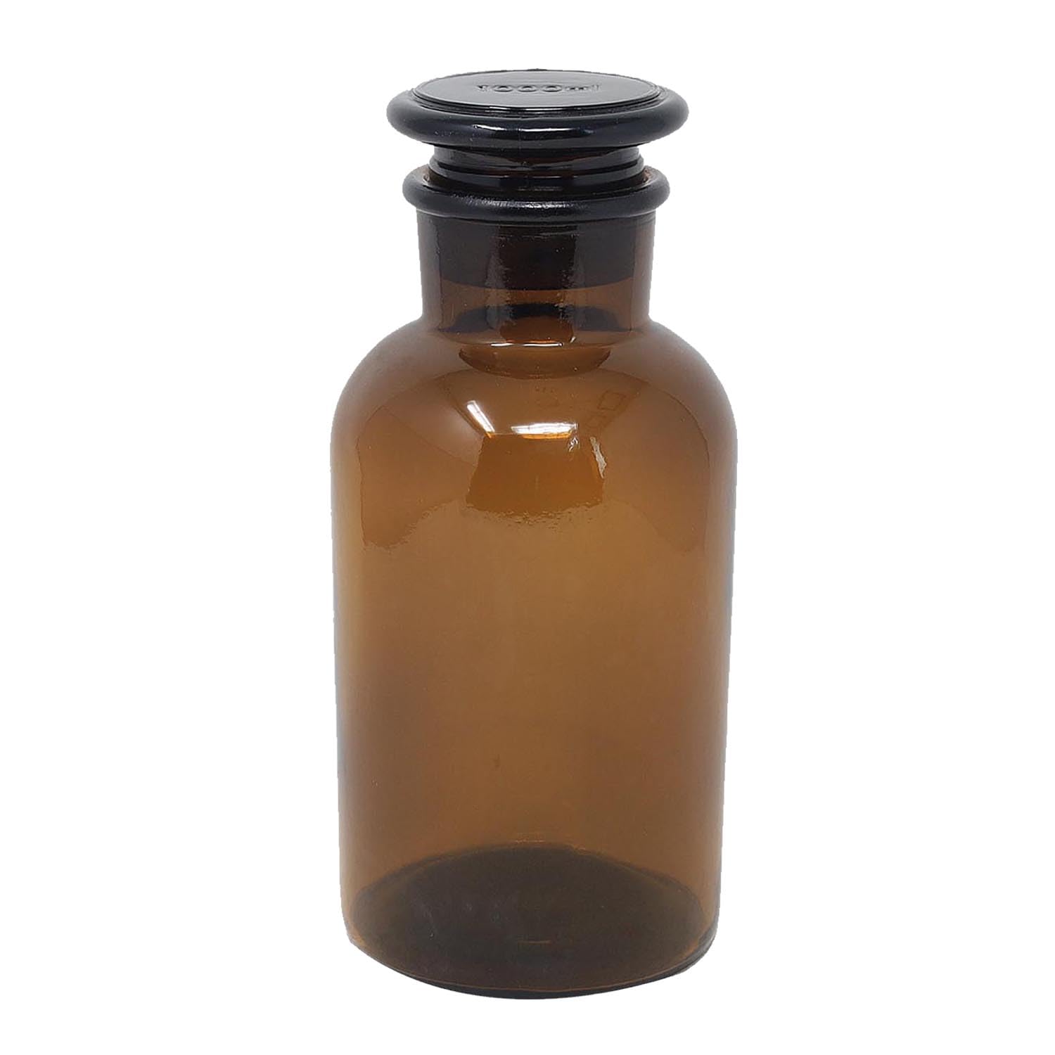 Apothecary Bottle 1000ml Amber Glass Oil Lotion Regeant Essence Storage Jar Lid