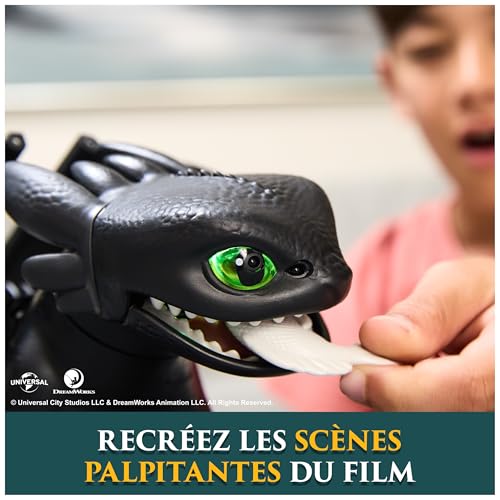 Dreamworks Dragons - How to Train Your Dragon - Mon Dragon Interactif Krokmou - Figurine Interactive Qui Réagit Au Toucher avec 60 Effets Sonores - Mouvements Réalistes - Jouet Enfant 4 Ans Et +