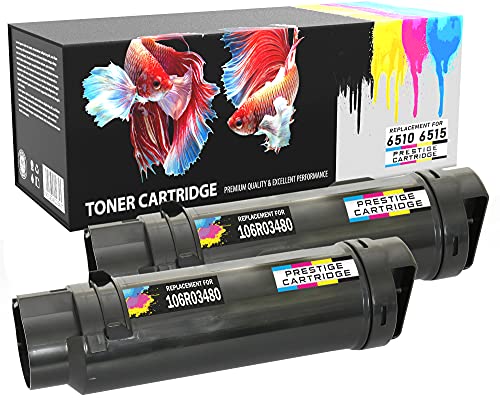 Image of PRESTIGE CARTRIDGE 106R03480 Compatible Toner Cartridge for Xerox Phaser 6510 6510DN 6510N WorkCentre 6515 6515DN 6515DNI 6515DNW 6515N - 2 Black