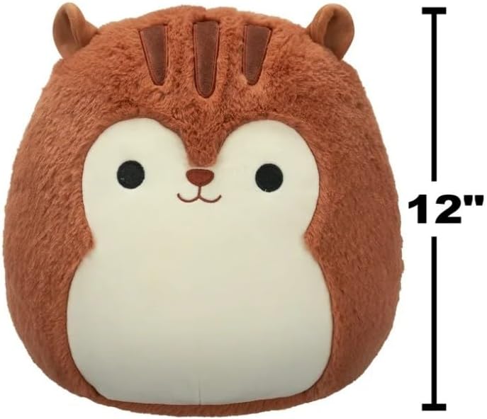 Squishmallows FuzzAMallow Official 12 inch Sawyer The Brown Squirrel - Child's Ultra Soft Plush Toy