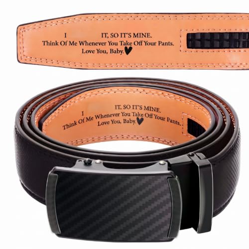 Bunnycool I S*cked It, So It's Mine Engraved Mens Belts Classic Black 32-38