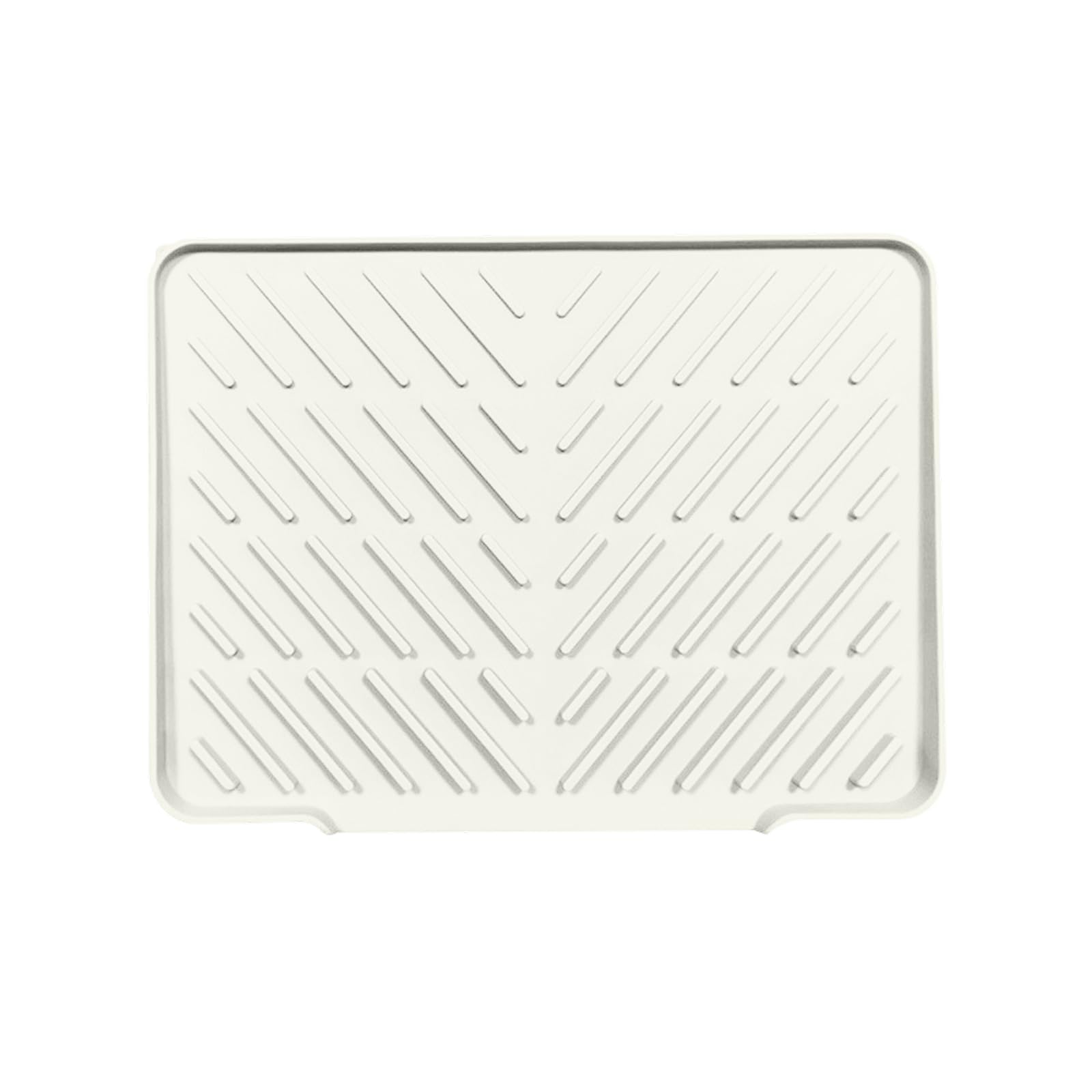 Extra Wide Drain Nozzle Silicone Drying Mat for Kitchen with Elevated Edges and Not Slip Surfaces Perfect for Dishes Utensils and Cookware Hanging Hole Elastomer Mat Drain Board Kitchen Silicone Pad