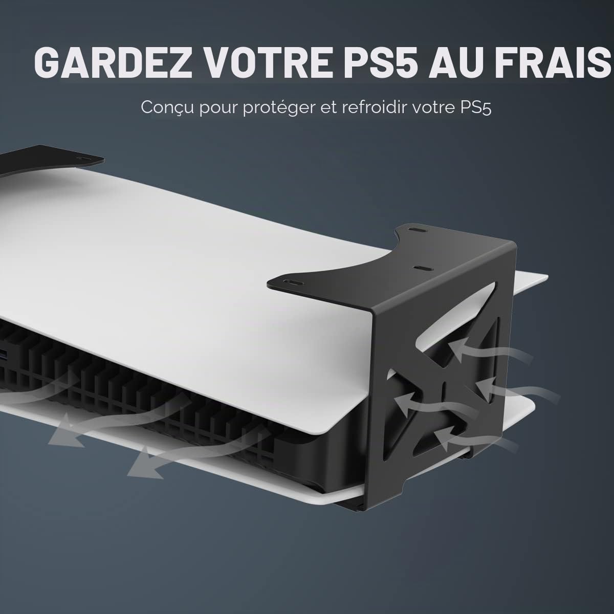 Monzlteck DP-05 Support de Bureau pour PS5/PS5 Slim, Support furtif Compatible avec Disque PlayStation 5 et Console numérique Edition numérique, économie d'espace, DP-05