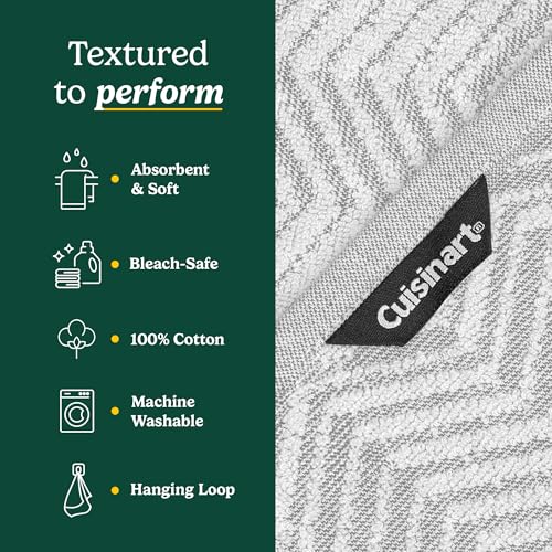 Image of Best Brands Cuisinart Cotton Kitchen Towels, 2-Pack 18x28, Bleach Safe
