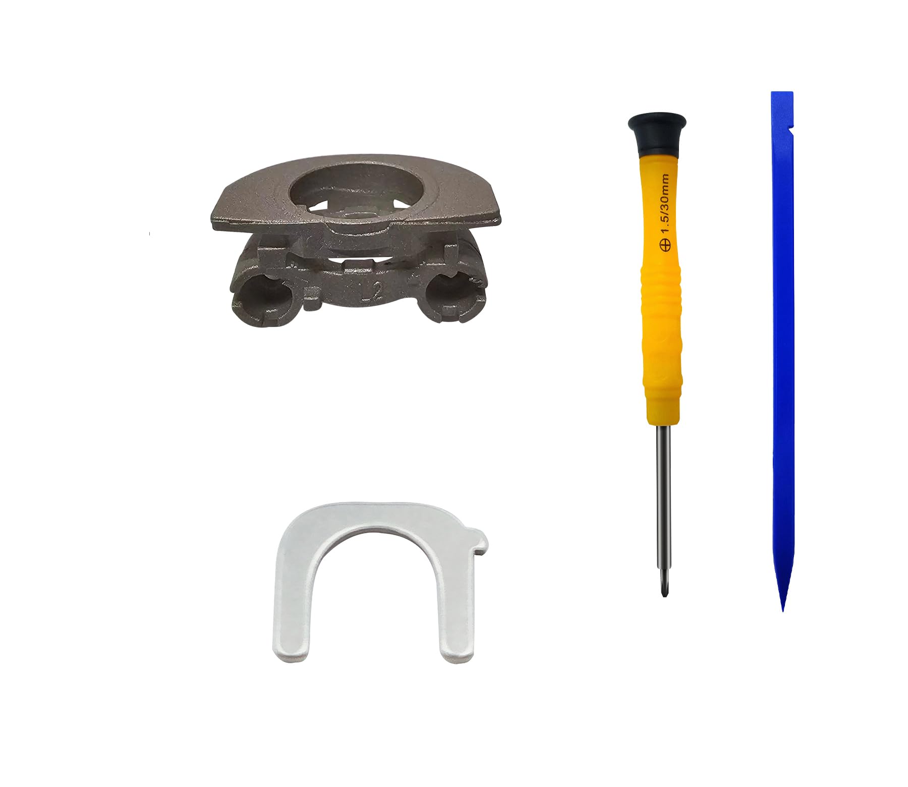 Knomix Plastic Hinge Swivel + XM4 U Shaped Metal Hinge Lock Grove Replacement for Sony WH-1000XM4 WH1000XM4 Headphone (Gold-Left)