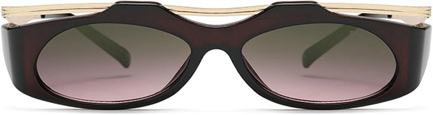 willochra Fashion Irregular Oval Sunglasses for Women Retro Trendy Sun Glasses Chic Shades UV400 Protection F27 - Image 2