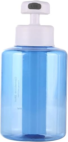 Dispensador automático de jabón espumoso, sensor infrarrojo sin contacto, recargable por USB, capacidad de 12.7 fl oz, azul, para encimeras de baño