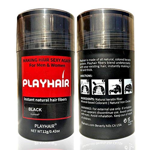 Fibras naturales de queratina para la construcción del cabello para ocultar la calvicie al instante adelgazando el cabello y cubrirse para hombres y disponible en Yaxa Peru