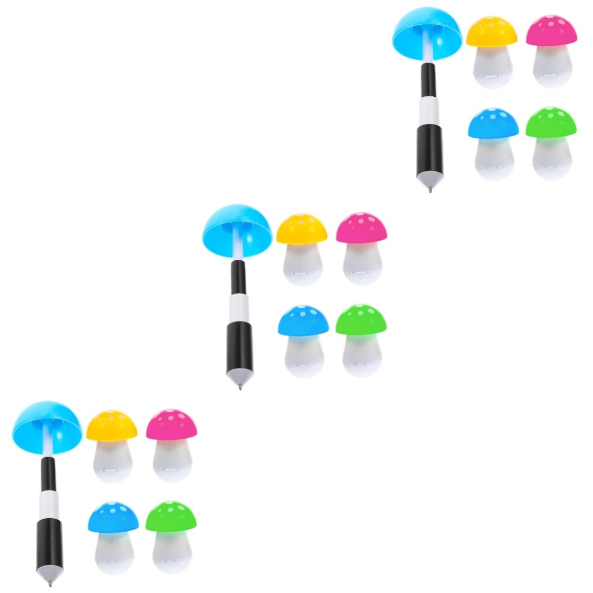 Tofficu 3 Set Penna A Sfera A Fungo Bomboniera A Forma Di Fungo Penne A Punta Fine Evidenziatore Penna Gel Penne Multifunzione A Comode Mini Plastica 30 Pezzi * 3