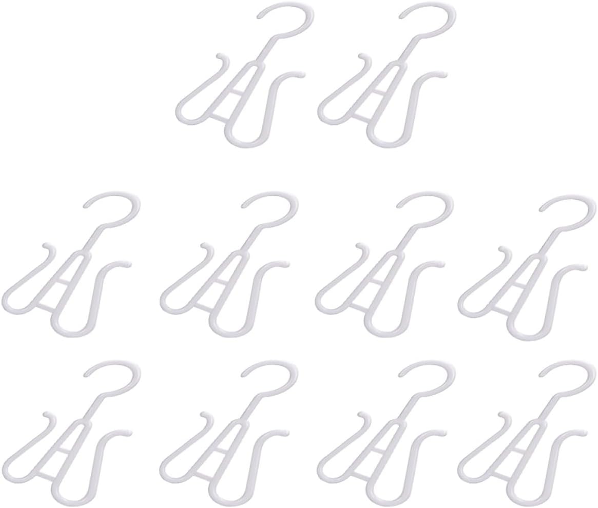10pcs White Plastic Shoe Organizer Hooks Multi-functional Hanging Shoe Drying Rack for Home Closet Storage