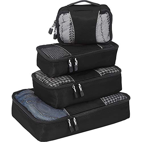 eBags Classic Packing Cubes - 4pc Small/Med Set (Black)