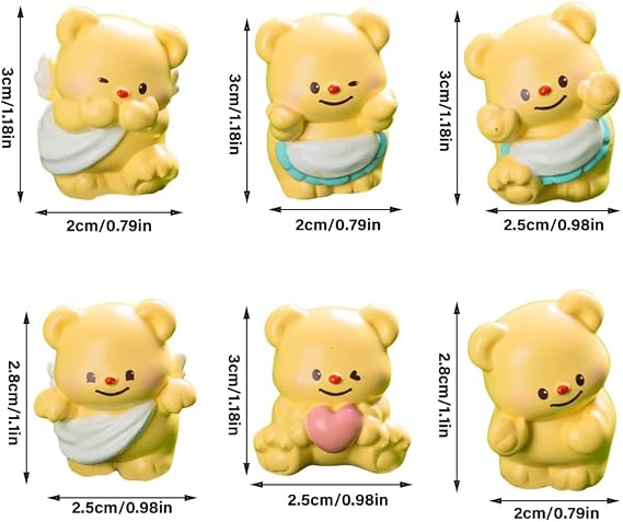 Cute Butter Bear Decoration, Trendy Car Ornament, Desktop Bear Figure