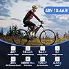 UUGPOWER Battery for Ebike 48V, 10.4Ah/ 15.6Ah/ 20Ah Lithium Pack with BMS for 0-1000W Motor, Indicator Light, Safe Lock, USB Port, XT60 Plug (48V10.4AH-5PIN) #1