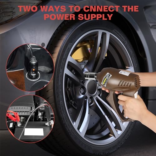 Image of Electric Car Jack 3 Ton Scissor Jack, 12V Electric Portable CarJack, Electric CarJack Kit with Impact Wrench, Scissor Jack for Cars, Electric Floor HydraulicJack for Lifting Cars