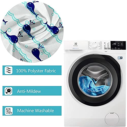 Rideau de douche en polyester KnSam 150x200 bleu textile durable