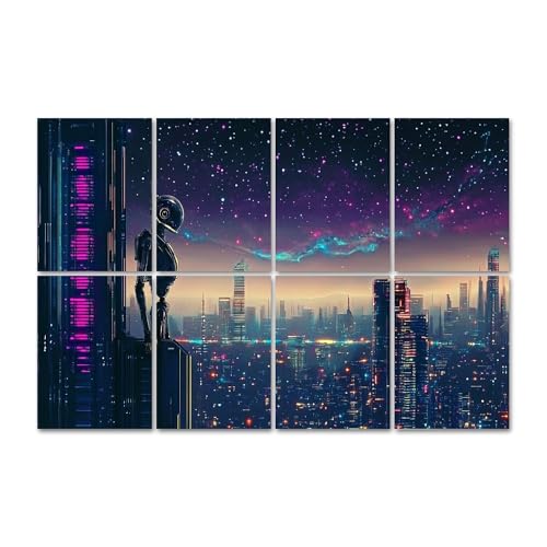 8 Paneles Artísticos Paneles Acústicos de Pie, Paneles Decorativos Absorbentes de Sonido, 48"x32" para Estudios y Hogar miniatura 1