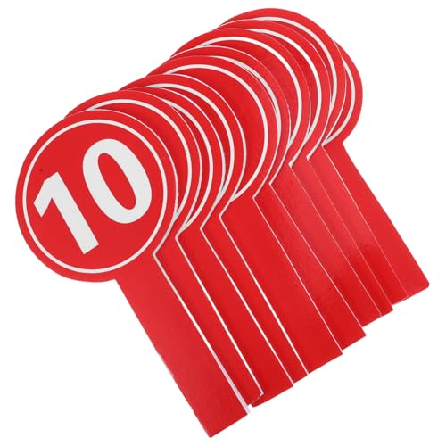 10 Piezas Paletas de Espuma para Subasta 12x24cm Rojo