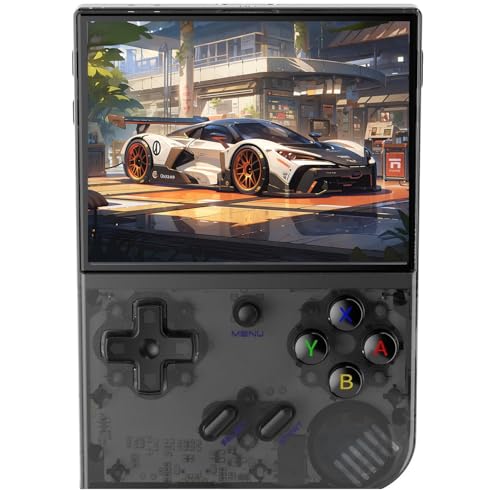 RG35XX Plus - Consola de juegos retro, pantalla IPS de 3.5 pulgadas de 640 x 480, tarjeta TF de 64 GB integrada, con batería de 3300 mAh, compatible con HD y salida de TV, consola de juegos casual