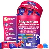 Magnesium Glycinate Gummies 1000mg – x2 High Absorption Magnesium Gummies for Women, Men & Kids – Sugar Free Vegan Supplement with CoQ10, Vitamin D3 & B6 – Daily Balance, Calm Energy & Muscle Function