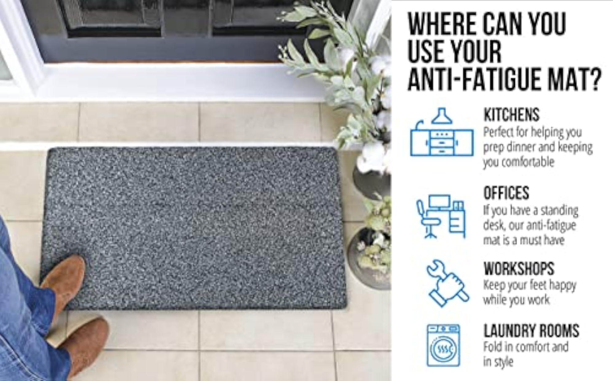 Rubber Anti Slip Bathmat for Bathroom and Kitchen