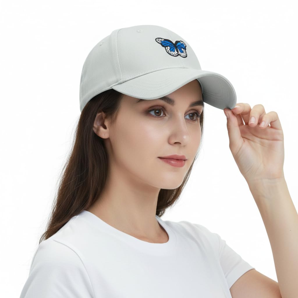 tomorrow fashion Baseball Cap for Men Women, Butterfly Embroidered Summer Caps, Stylish Outdoor Sports Cap, Unique Streetwear Durable Comfortable Lightweight Trendy Cool Unisex Fashion Snapback Cap-picture-23