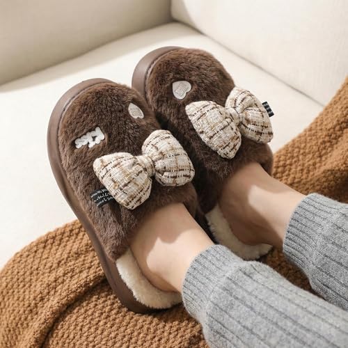 Image of VRITRAZ Women's Comfort Slip On Closed Toe Warm Winter with Cute Design print House Clog Indoor Slipper