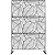 Metal Privacy Screen - 76" H × 48" Indoor Outdoor Patio Screen | Freestanding Decorative Privacy Screen for Deck Balcony Patio | Privacy Fence Panels for Outside Lawn Garden Black