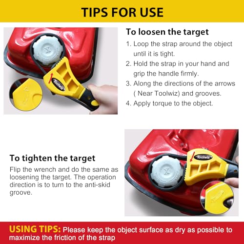 Toolwiz Rubber Strap Wrench Set for Pipes Below 6" (150mm) & 4" (100mm) – Reinforced Adjustable Wrench for Plumbing, Jar Opening, and Light DIY Tasks 8 Toolwiz Rubber Strap Wrench Set for Pipes Below 6" (150mm) & 4" (100mm) – Reinforced Adjustable Wrench for Plumbing, Jar Opening, and Light DIY Tasks - Image 8