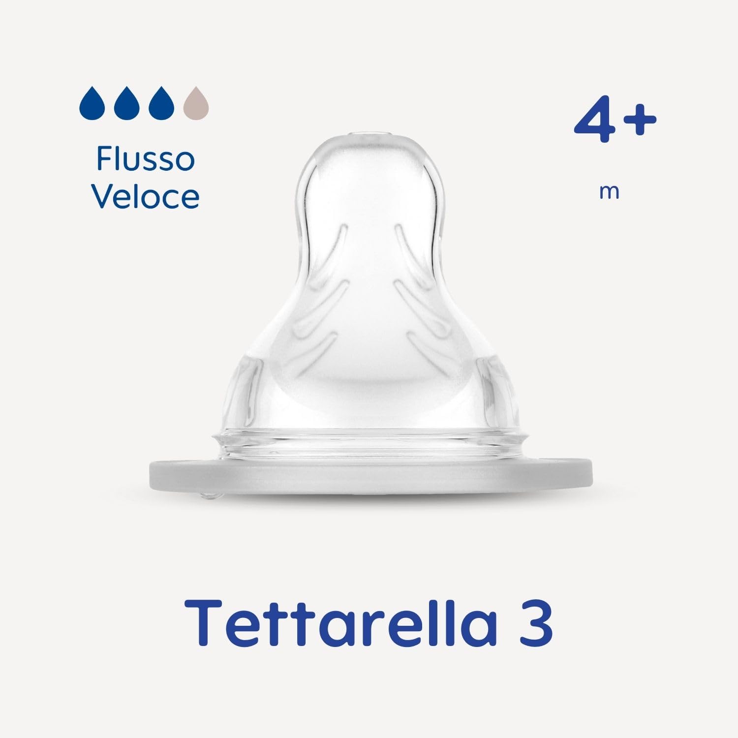 MAM Quadripack con 2 Tettarelle Misura 3 e 2 Tettarelle Misura X (Set da 4), Tettarella MAM piatta e simmetrica in morbido Silicone SkinSoft, Kit da 2 accessori neonato 4+ mesi per l'allattamento