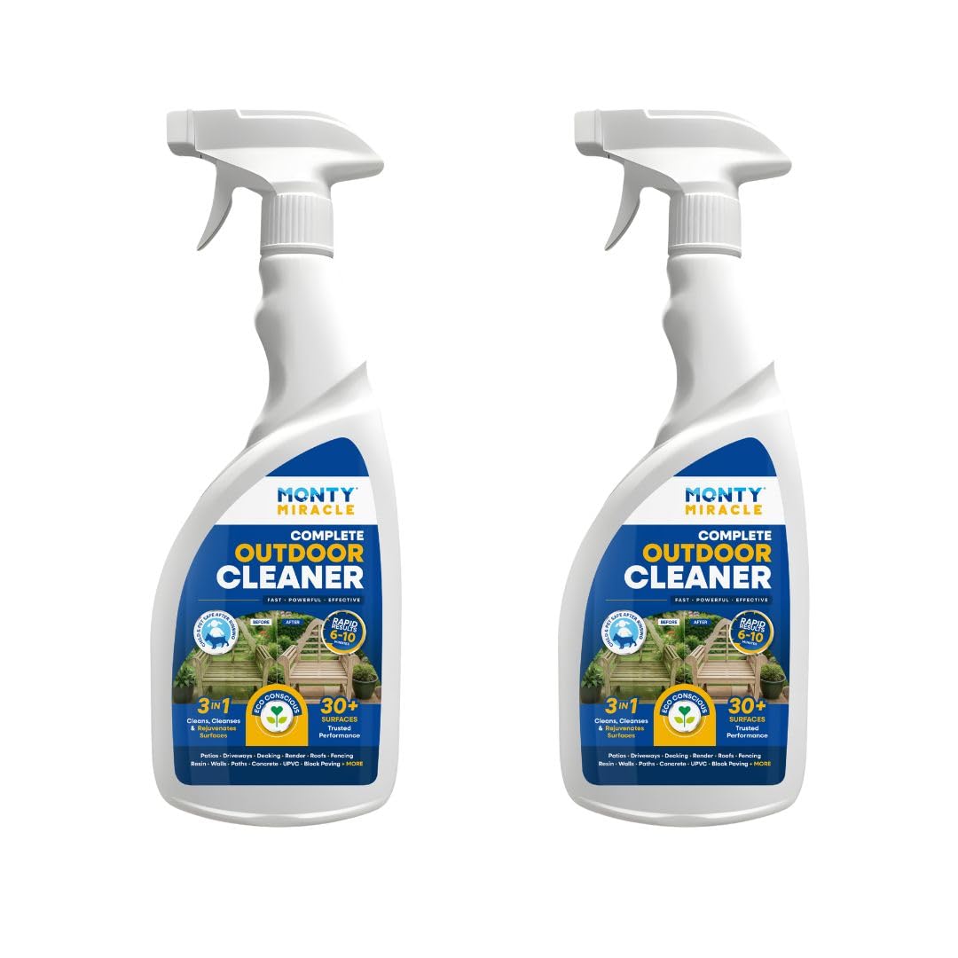 Monty Miracle® Outdoor Cleaner, 5 Litre. Clean & Rejuvenate your Patio, Decking, Fencing, Paths, Driveway, Render & More - Results in 6-10 Minutes! Slip free — view 14