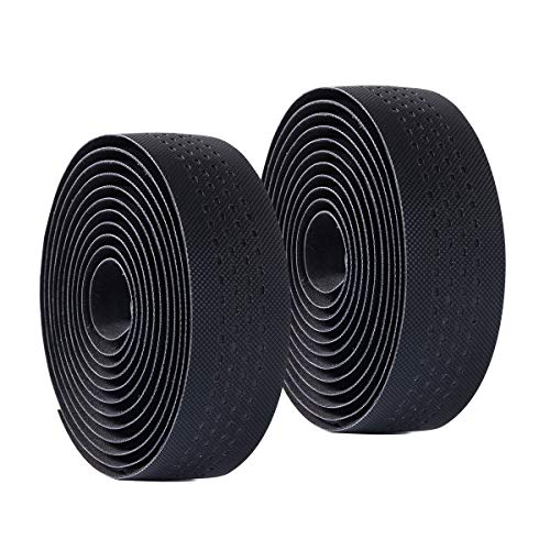 Bike Handlebar Tapes, Road Bicycle Bar Tape, Handle Wraps 2 Rolls for Road Bikes and Cycling(Black)