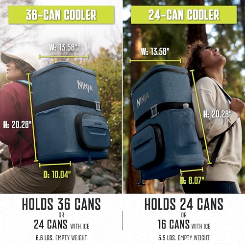 Ninja FrostVault Go 24-Can Cooler Backpack — Halocline Green — view 7