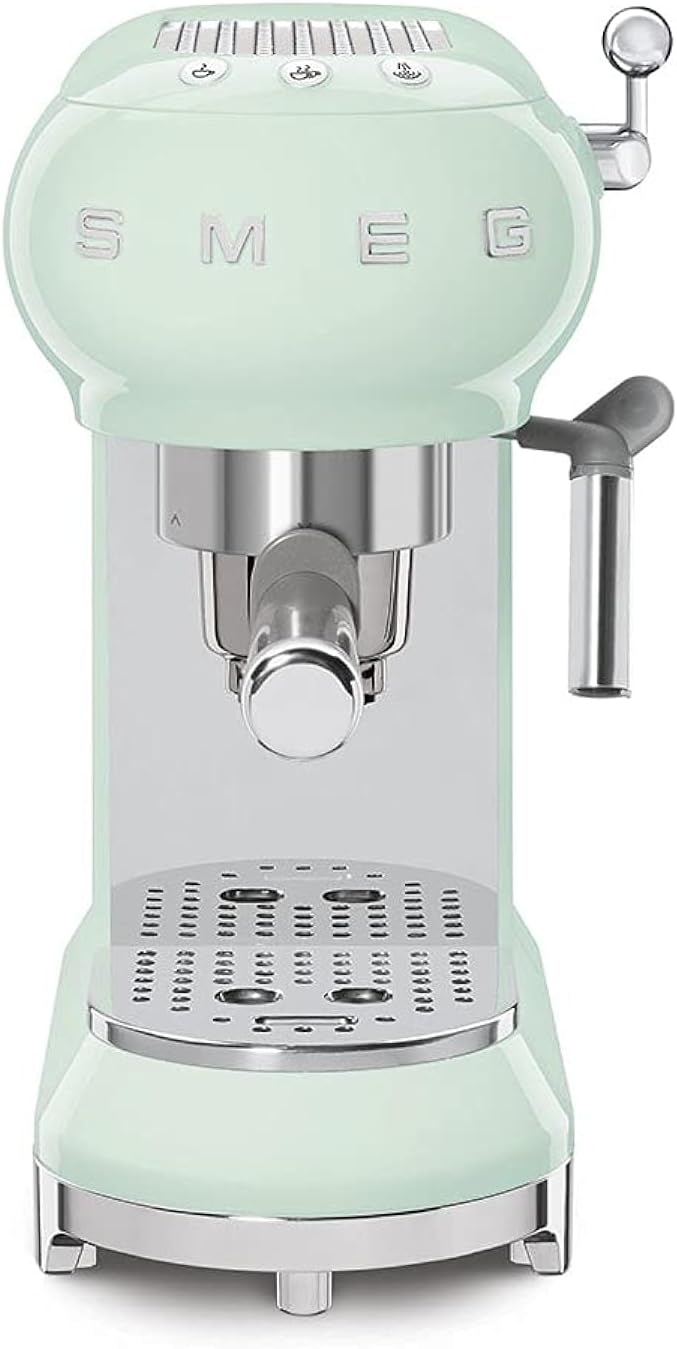 Smeg Pastel Green Stainless Steel 50's Retro Espresso Machine,1 liters