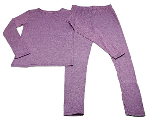 32 Degrees Heat Girls Long Sleeve Crew Neck and Legging Set Heather Fiction