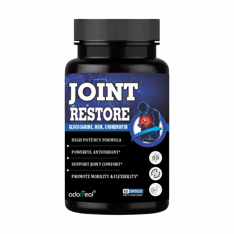 Joint Restore capsules Glucosamine Chondroitin and MSM for Cartilage & Joint Support Supplement Extra Strength; Joint and Bone, Mobility and Flexibility (60(Pack of 1), 60, count)-image-15