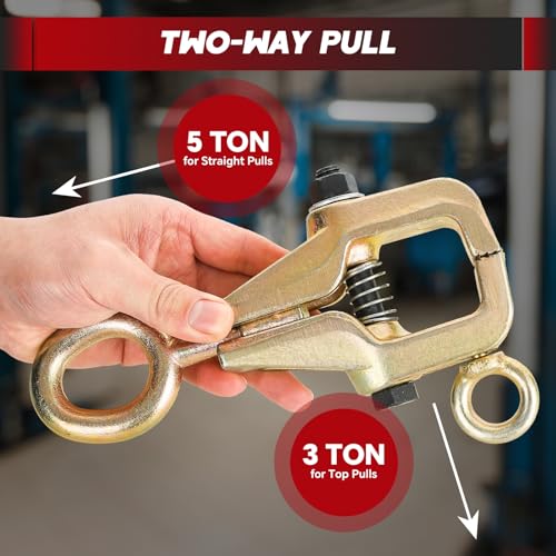 Image of Auto Body Repair Pull Clamp 5 Ton Top and Straight 2 Way | Pull Clamp Repair Clamp Self Tightening Frame Grips Pull Clamp for Automotive Car Vehicle Body Repair