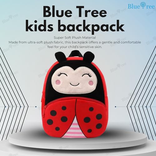 Image of blue tree Cute Kids Backpack Toddler Bag Plush Animal Cartoon Mini Travel Bag for Baby Girl Boy 1-6 Years, Ideal for Gifting for Kids