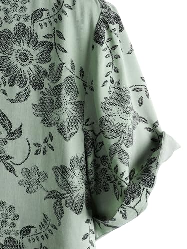Image of JOTOOK Mens Hawaiian Shirt Short Sleeve Button Down Tropical Shirts Casual Floral Summer Beach Shirt