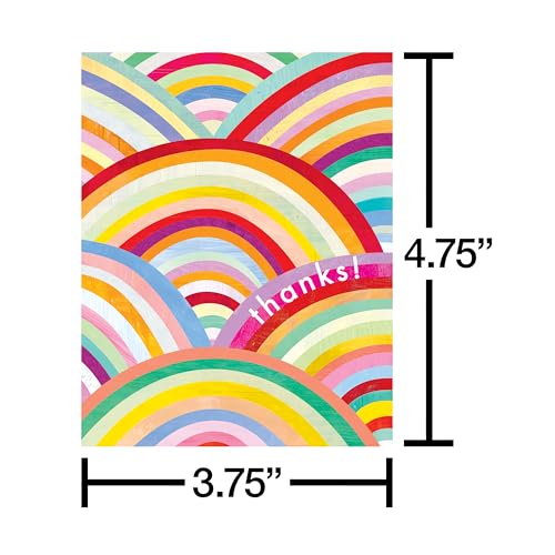 Image of Papyrus 20-Count Blank Thank You Cards with Envelopes (Rainbow)