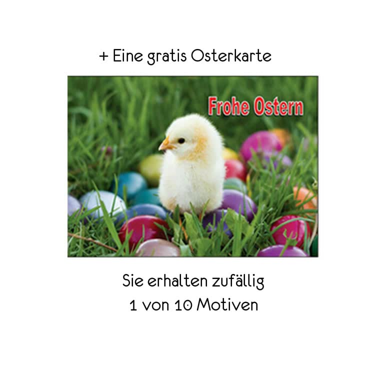 3 x 5 alleen paaschocolade, chocoladeborden, paaschocolade, ideaal als paasgeschenk of voor het paasnest of paasmand, plus paaskaart 225 g - Image 4