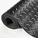 VEVOR Diamond-Plate Rubber Flooring Roll, 3 mm x 4 ft x 10 ft Garage Floor Mat, SBR, Easy to Clean, Diamond Plate Rubber Mat for Under Cars, Garage Industry Gym, Black