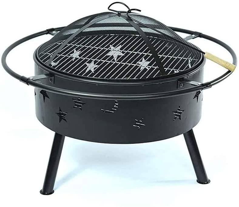 RUHEN Parrilla de Barbacoa al Aire Libre, Hoguera para Fiestas, brasero Grande, Barbacoa al Aire Libre, Patio, Estufa de carbón, Estufa para Asar, Estufa de leña, leña, brasero de Campamento