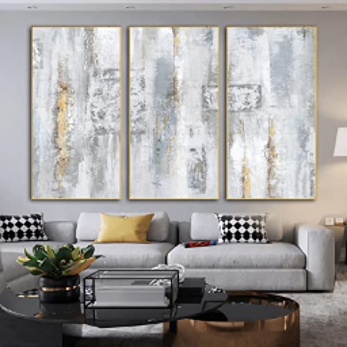 Toile art abstrait doré pour raviver un mur de salon vide