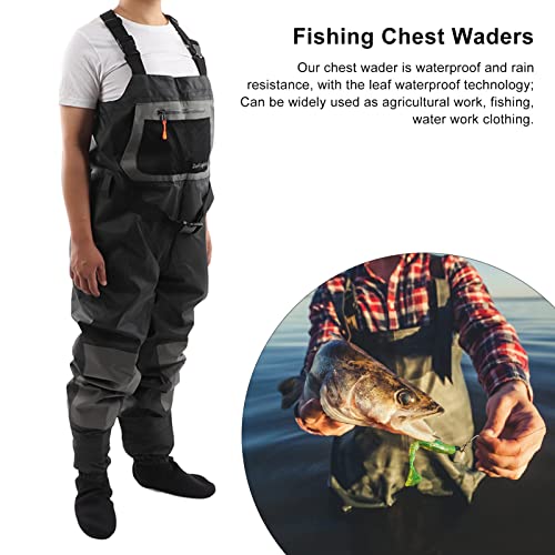 Tefola Wader, Hip Wader Bootfoot Borst Waders Vissen Voet Waden Broek Ademend voor Volwassenen XXL - Image 3