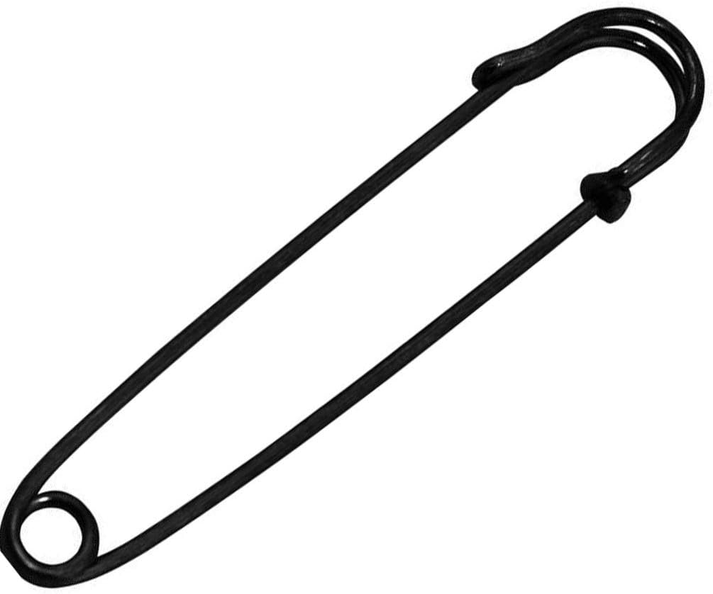 LOUHUA 20 Pieces 4 Inch Black Tone Extra Large Heavy Duty Pins for Blankets Skirts Kilts Knitted Fabric Crafts