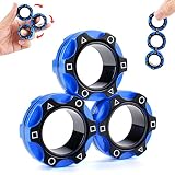 Steemjoey Anneaux Magnétiques Fidget Toy pour Adultes Adolescents Enfants, Anneaux de Jouet des Aimants Agités pour Adultes pour La Thérapie de Secours Anxiété, Fidget Pack Super Cadeau